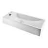 Trim mini fontein links 38 x 14 x 8 cm keramiek glans wit