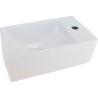 Rhea XXS fontein rechts 30,5 x 18 x 11 cm keramiek glans wit