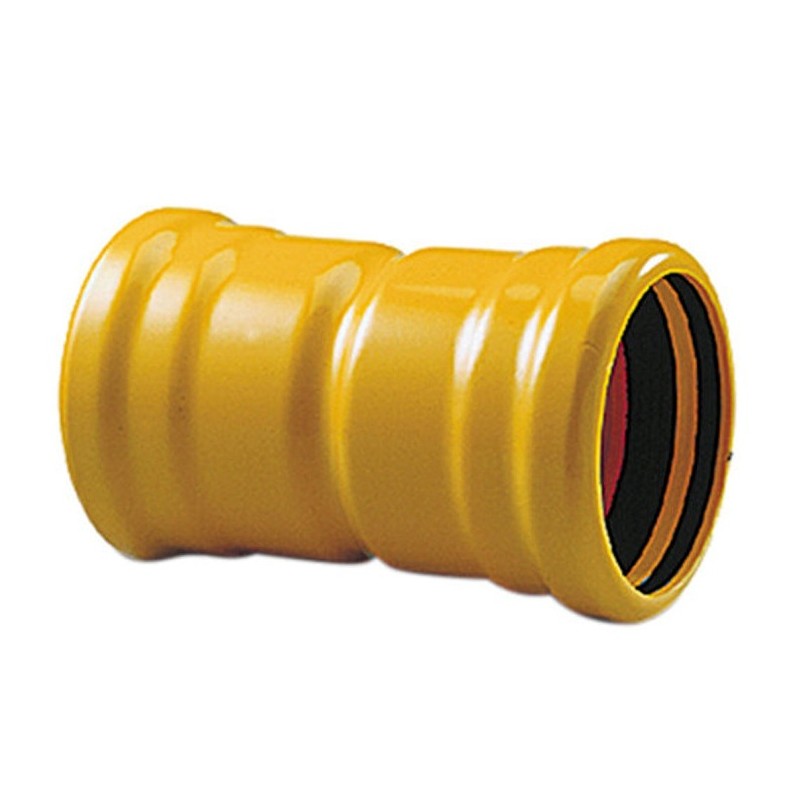 PVC steekmof d63 LV geel