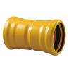 PVC steekmof d63 LV geel