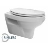 Trevi wandcloset rimless Ultimo 3.0 toiletzitting softclose glans wit