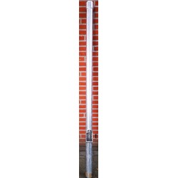 gegalvaniseerd ondereind Ø100 x 2000mm met manchet en loofafscheider