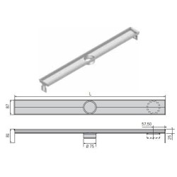 ACO FlexDrain E douchegoot  887mm