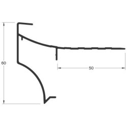 daktrim Modernline Angle 60x50 mm