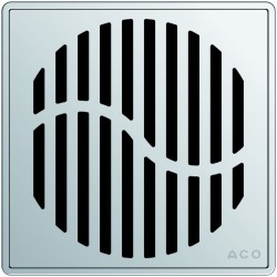 ACO Showerdrain Easyflow designrooster vierkant Wave