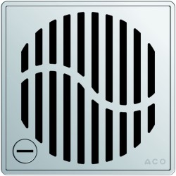 ACO Showerdrain Easyflow designrooster vierkant Wave vergr