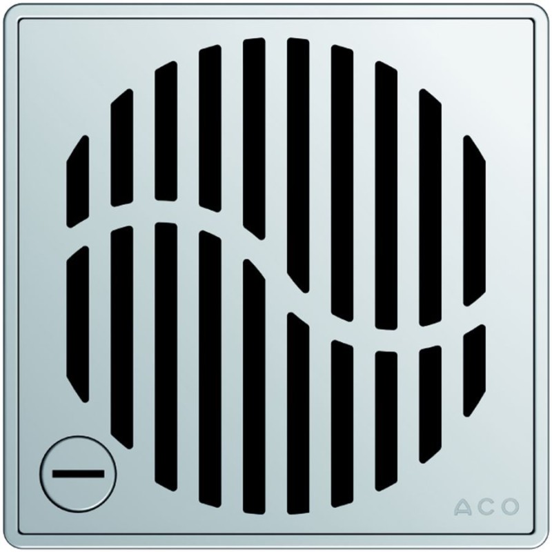 ACO Showerdrain Easyflow designrooster vierkant Wave vergr