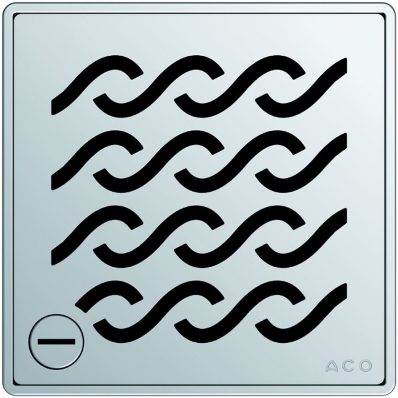 ACO Showerdrain Easyflow designrooster vierkant Hawaii vergr