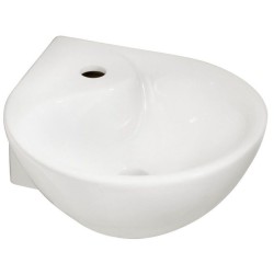 Porta hoekfontein 35 x 35 x 14,5 cm glans wit