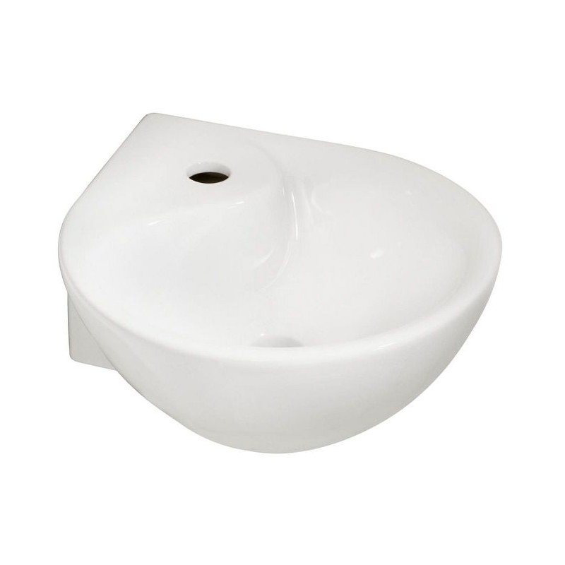 Porta hoekfontein 35 x 35 x 14,5 cm glans wit