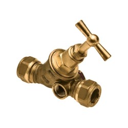 BONFIX Stopkraan 15 x 15 mm knel met aftapgelegenheid