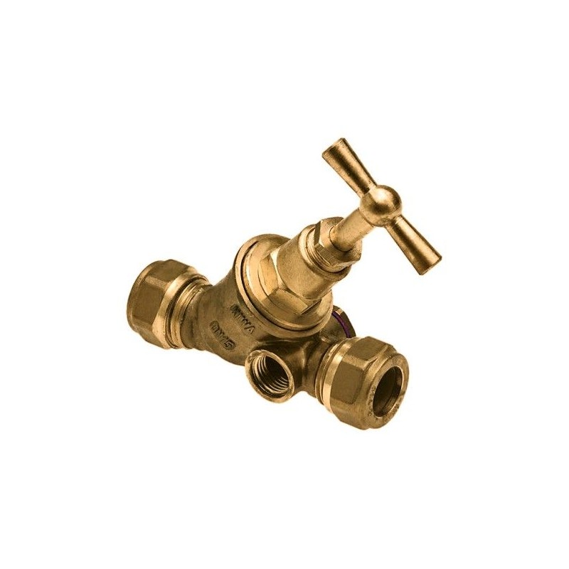 BONFIX Stopkraan 15 x 15 mm knel met aftapgelegenheid