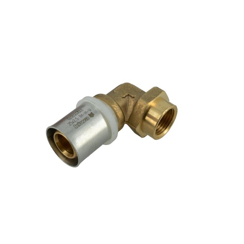 BONFIX Alu-pers kniekoppeling 1/2" bi.dr. x 25 mm