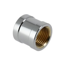 BONFIX Draad messing sok 1/2" bi.dr. x 1/2" bi.dr. verchroomd