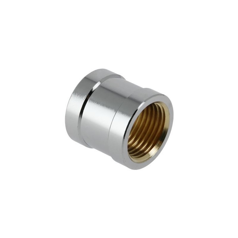 BONFIX Draad messing sok 1/2" bi.dr. x 1/2" bi.dr. verchroomd