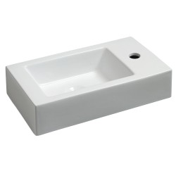 Rhea L fontein rechts 45,5 x 26 x 12 cm keramiek glans wit