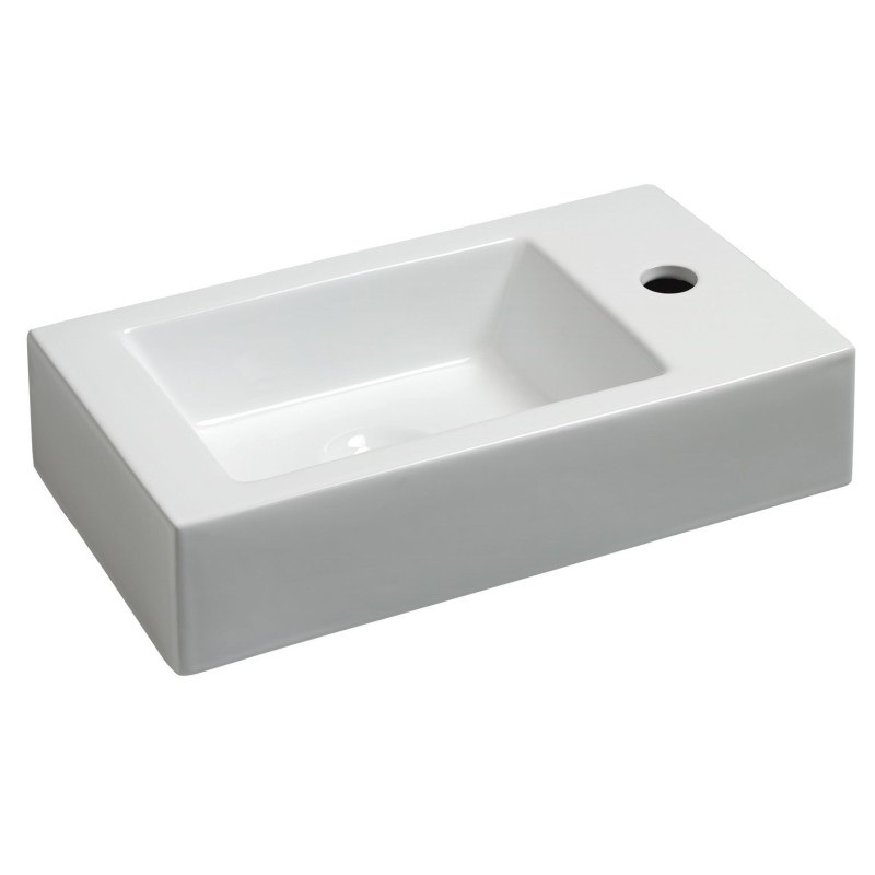 Rhea L fontein rechts 45,5 x 26 x 12 cm keramiek glans wit
