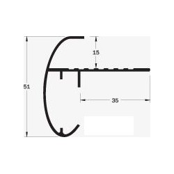 Roval Opaaltrim 51 x 35 mm gemoffeld