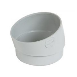 Nicoll PVC-Ti bocht 15 graden mof-spie lichtgrijs Ø80