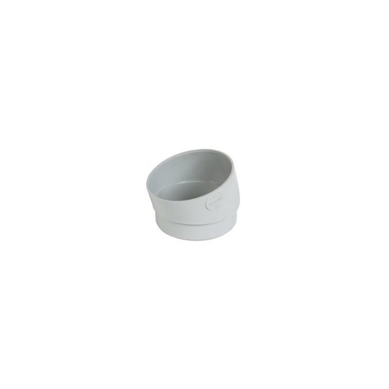 Nicoll PVC-Ti bocht 15 graden mof-spie lichtgrijs Ø80