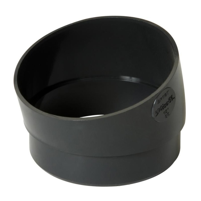 Nicoll PVC-Ti bocht 15 graden mof-spie antraciet Ø80