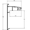 Roval Solo aluminium daktrim 100 x 55 mm gemoffeld