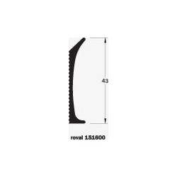 Roval aluminium knelprofiel 43mm gemoffeld - met bevestigingsgaten