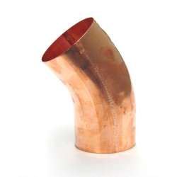 Koperen bocht 120mm 40gr mof x verjongd spie