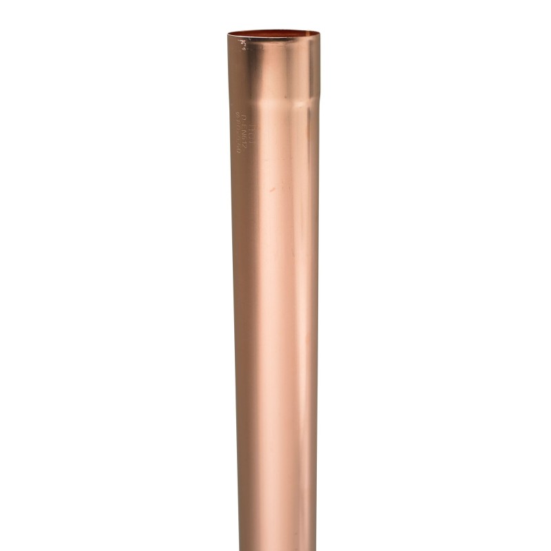 Koperen hemelwaterafvoerbuis gelast 2000 x 100 x 0,60mm