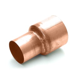 Koperen verloop mof 100 mm x 80 mm verjongd-spie
