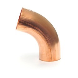 Koperen bocht 120mm 72gr mof x verjongd spie