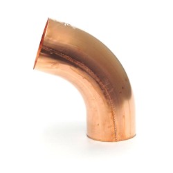 Koperen bocht 80mm 85gr mof x verjongd spie