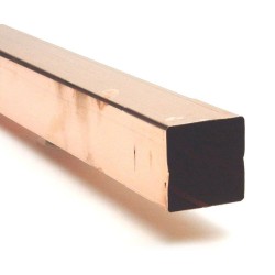 Koperen hemelwaterafvoerbuis vierkant 2000 x 100 x 0,70mm