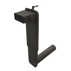 Ubbink VloerVent Cobra rond WF zwart met rooster zwart