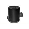 pvc controleput 315mm aansluiting 2 x 125 met deksel 315