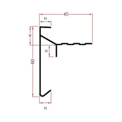 Roval daktrim Classic Plus 60 x 45mm geanodiseerd