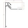 Roval-77 aluminium daktrim gemoffeld 150 x 100 mm