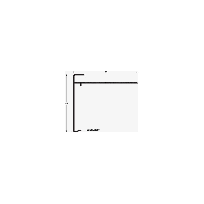 Roval aluminium daktrim 80 x 90 mm