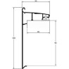 Roval Solo aluminium daktrim 120 x 55 mm gemoffeld