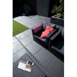 ACO Slimline lijngoot inclusief blank aluminium design rooster 1000mm