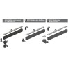 ACO Slimline lijngoot inclusief blank aluminium design rooster 1000mm