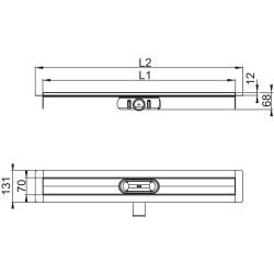 ACO Showerdrain C-Colours douchegoot zwart laag 685 mm