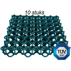 Stella Green grasplaat / grindplaat 50 x 50 x 4 cm groen 10 stuks