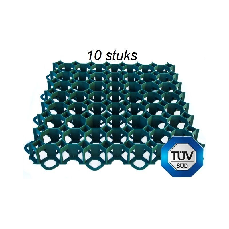 Stella Green grasplaat / grindplaat 50 x 50 x 4 cm groen 10 stuks