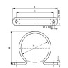 Walraven BIS PVC Zadel grijs 25 mm