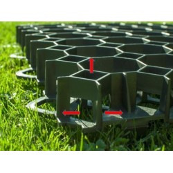 Stella Green grasplaat / grindplaat / grastegel 50 x 50 x 4cm zwart
