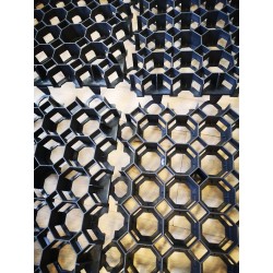 Stella Green grasplaat / grindplaat / grastegel 50 x 50 x 4cm zwart