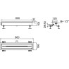 ACO Showerdrain X WTW douchegoot 800 mm flens omlopend uitlaat links