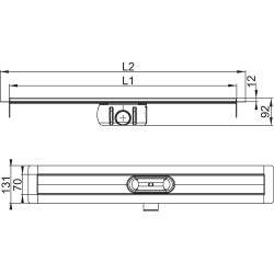ACO Showerdrain C-Colours douchegoot zwart 1085 mm