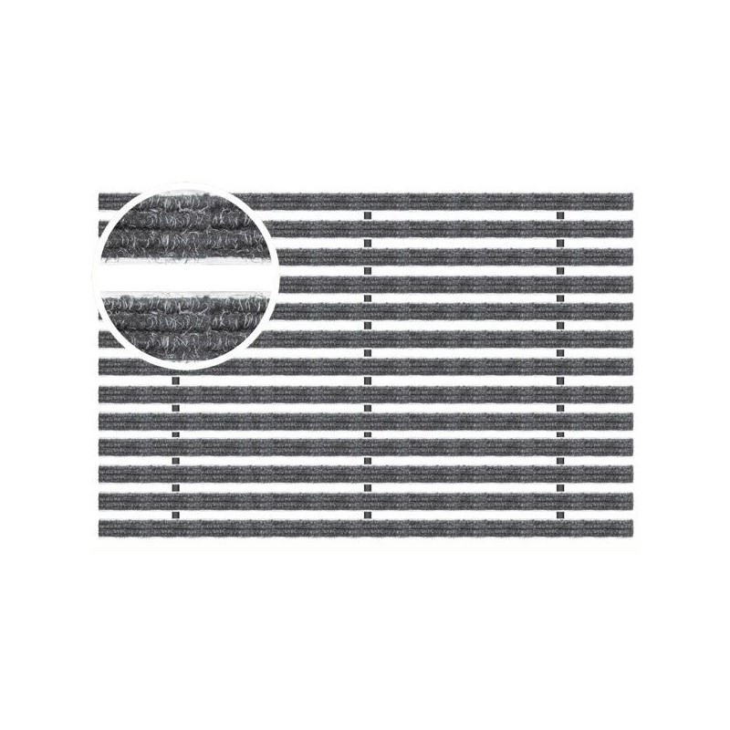 ACO House and Garden aluminium mat met tapijtstroken 600 x 600mm